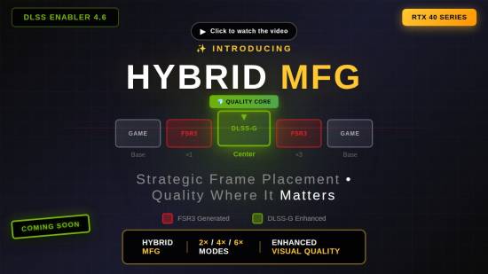 老卡崛起：更新让RTX 40及更早显卡也获得了x5/x6多帧生成能力