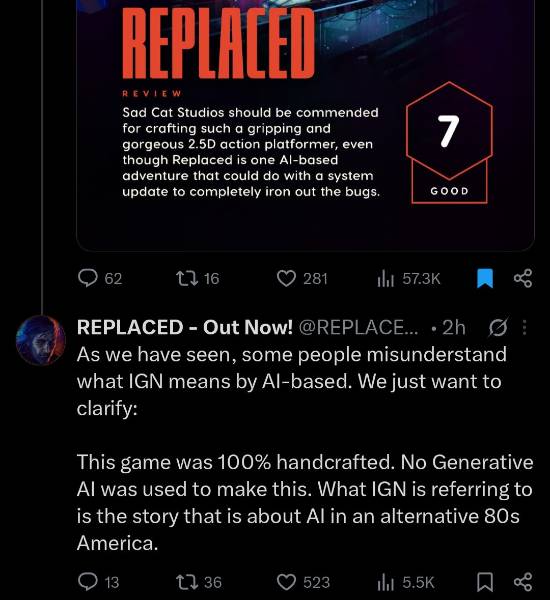 IGN测评《REPLACED》：一句话惹毛开发商，玩家也追着骂