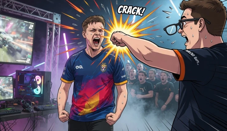 德国CS2主播被禁赛十年，输不起就上手扇人！