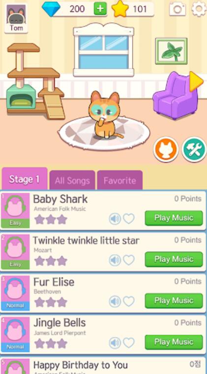 猫咪弹钢琴截图2