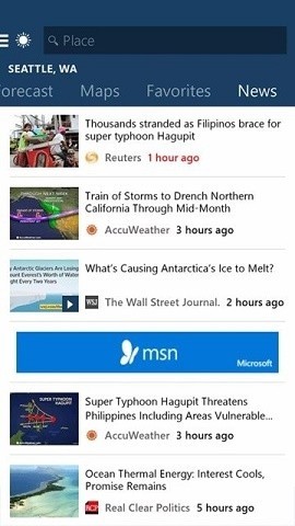 MSN天气云图截图2